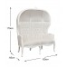 Porters Double Chair - La Dome - French White Frame and White Faux Leather